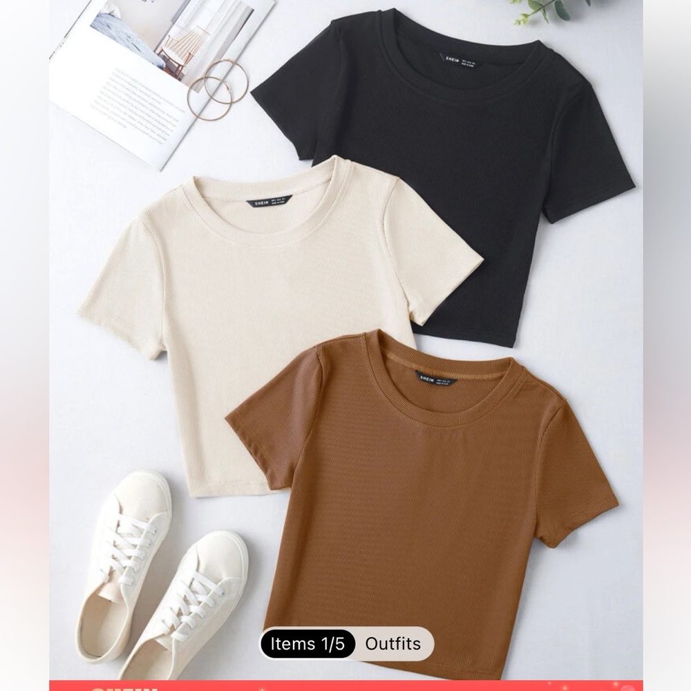 Cropped Tee 3 Pack